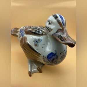 Vintage Mexican Pottery Duck, Signed by El Palomar, Mexico
